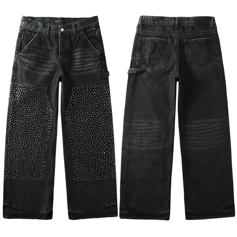 Purple Brand Crystal Diamond Jeans #104