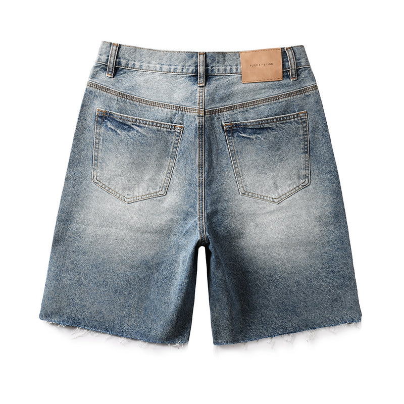 Purple Brand Crystal Diamond Denim Shorts #5100